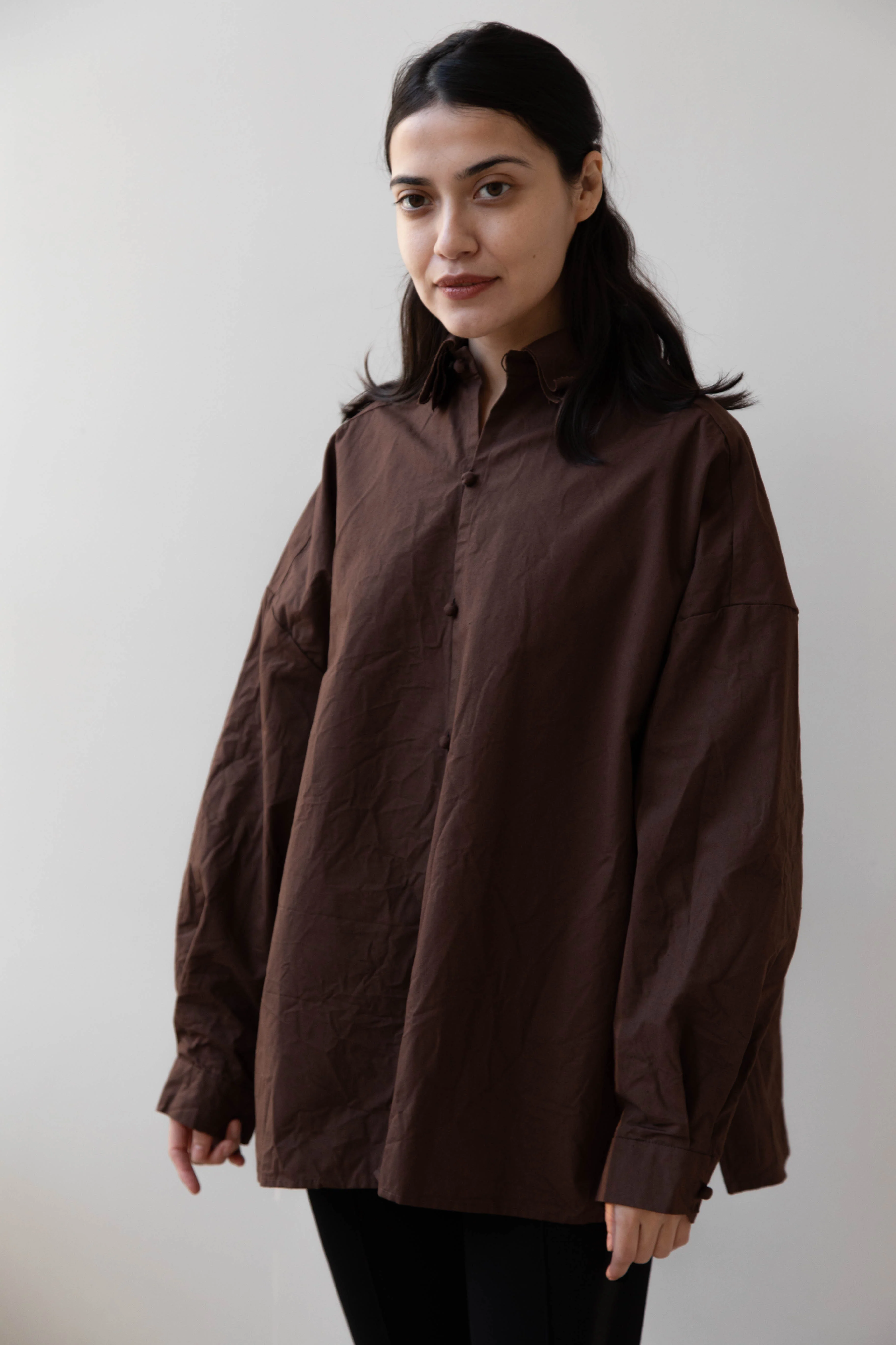 Risa Nakamura | Shirt B in Chestnut Brown - Image 4