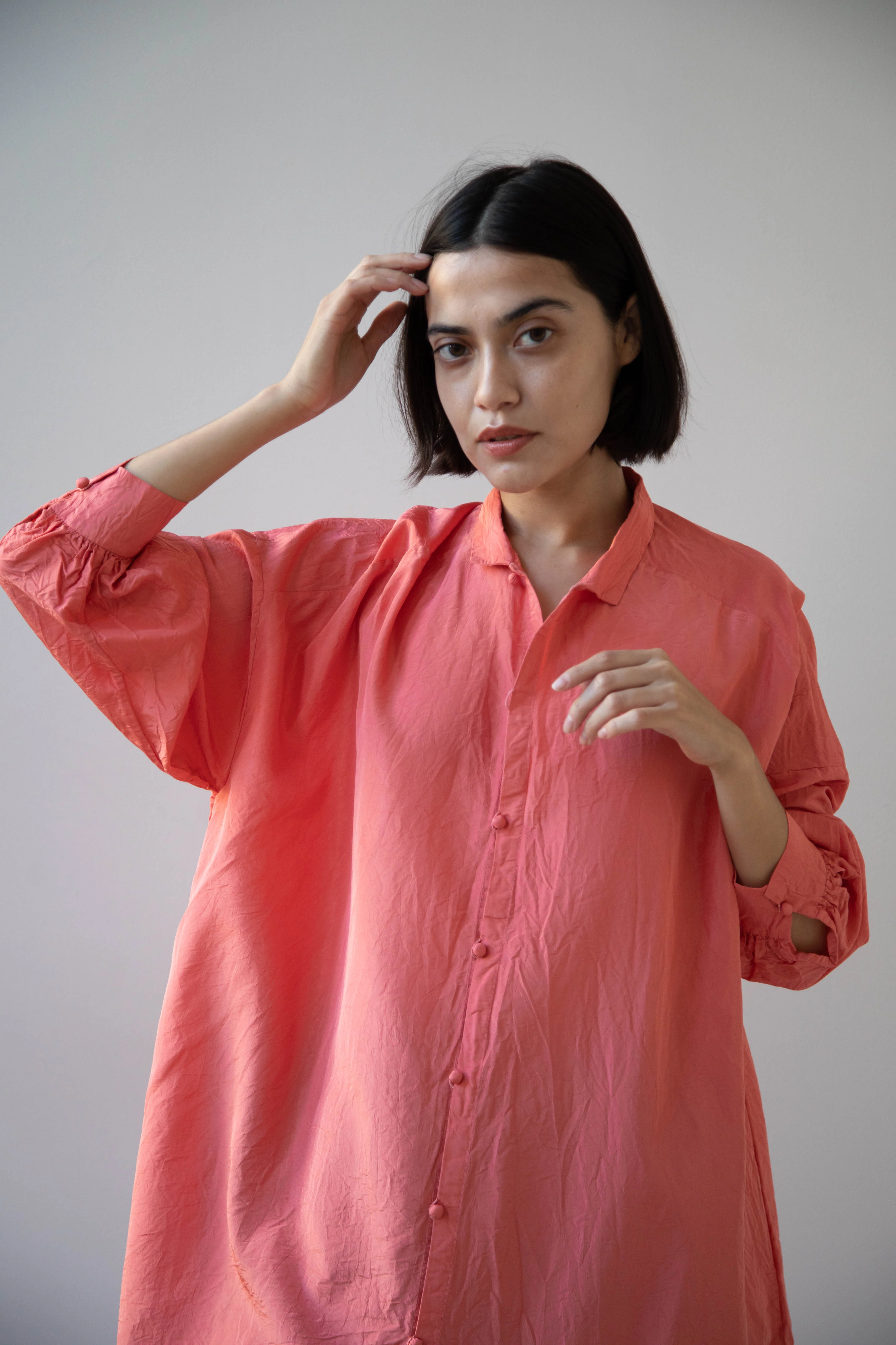 Risa Nakamura | Shirt "L" in Washed Silk - Image 4