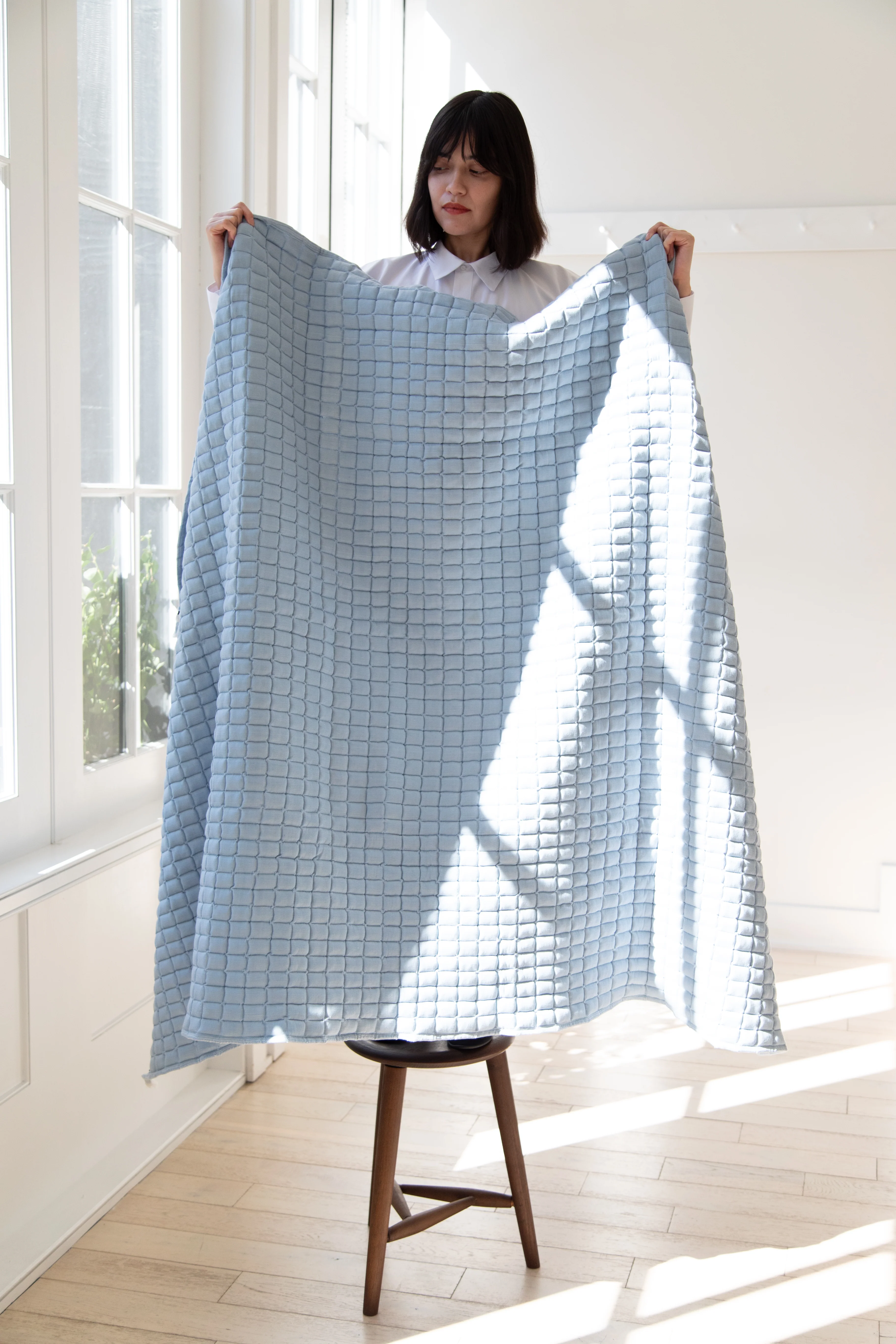Runaway Bicycle | Light Blue Quilt - Image 2