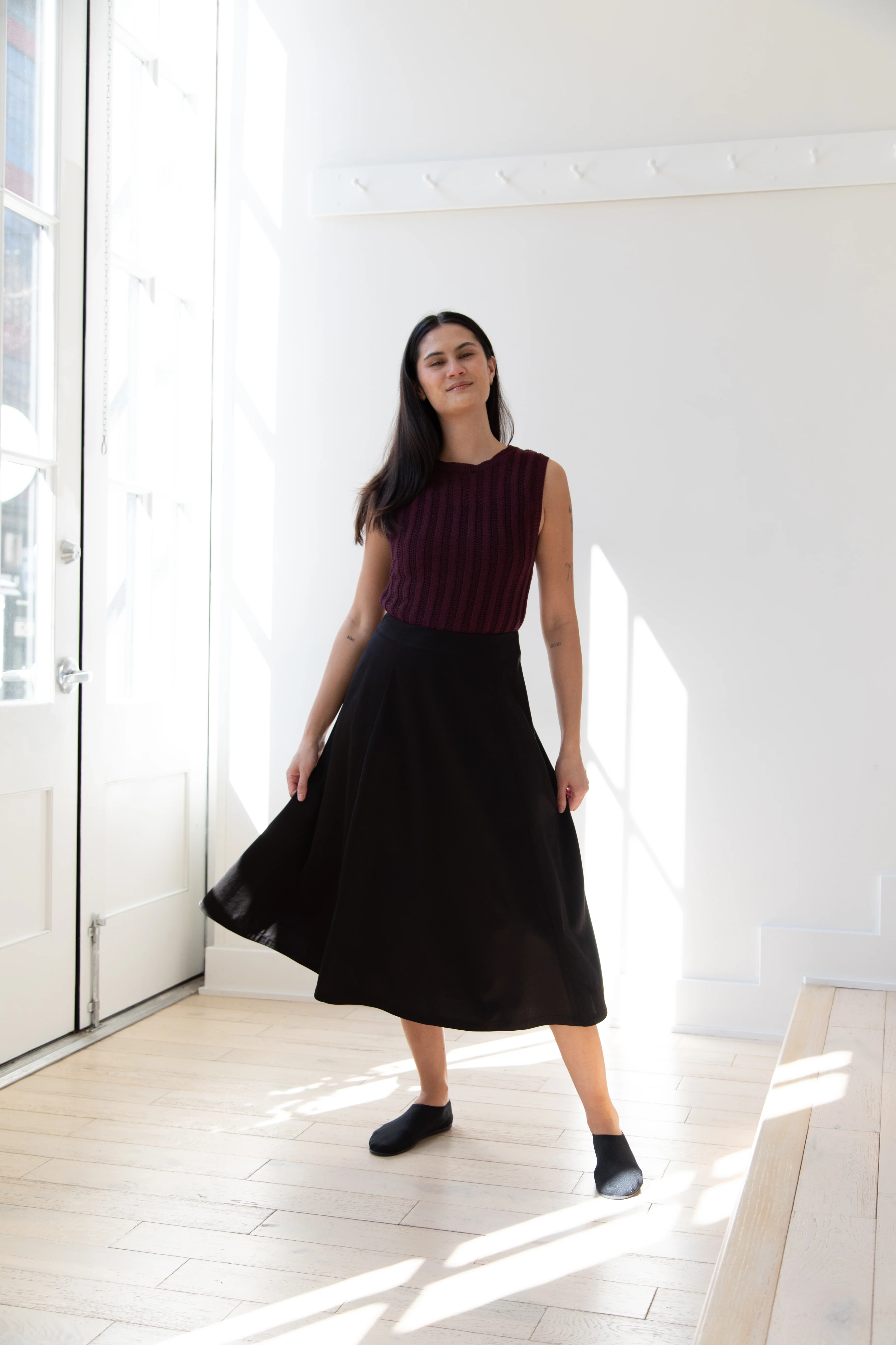 Sara Lanzi | Flared Skirt in Black - Image 10