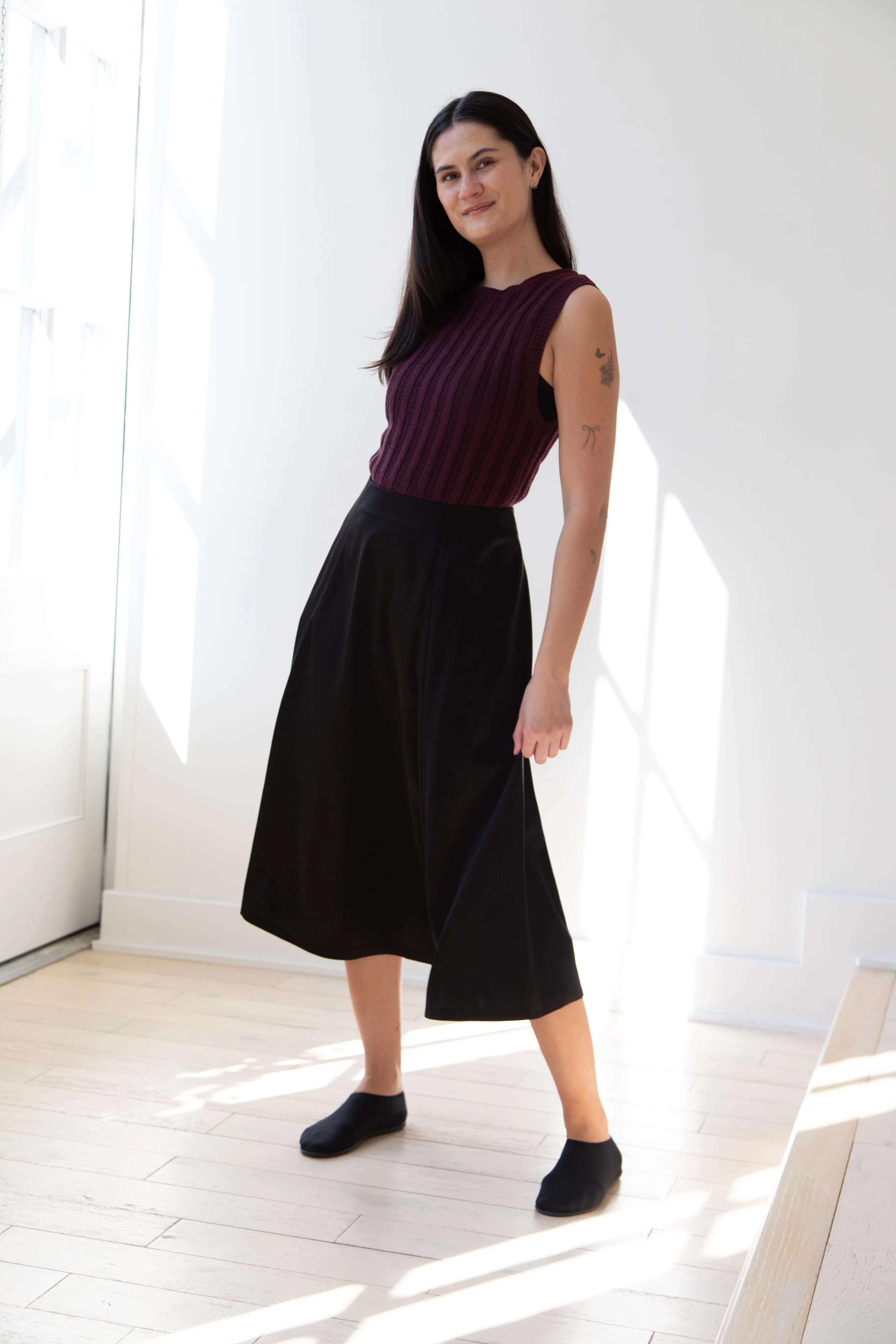 Sara Lanzi | Flared Skirt in Black - Image 12