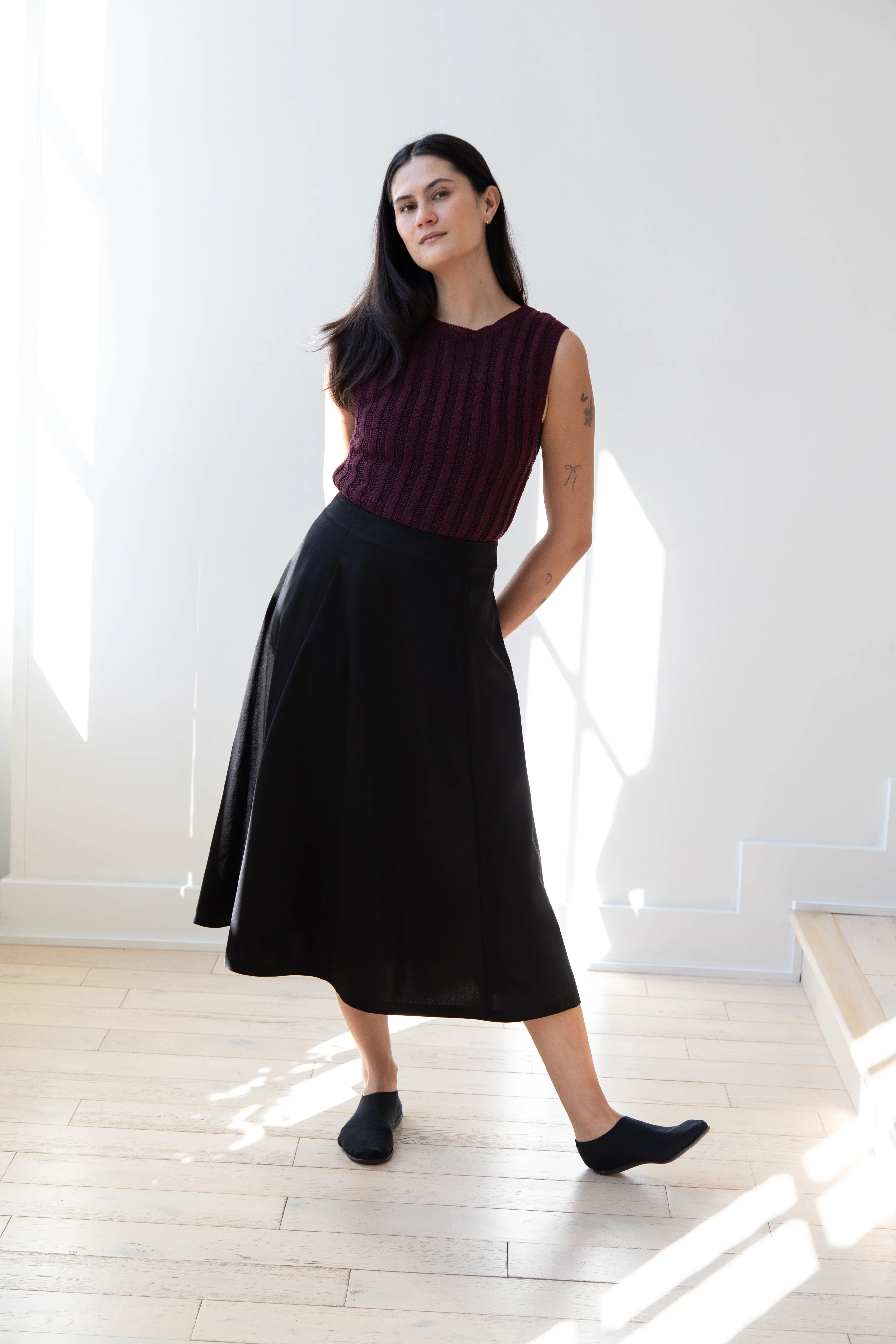 Sara Lanzi | Flared Skirt in Black - Image 13