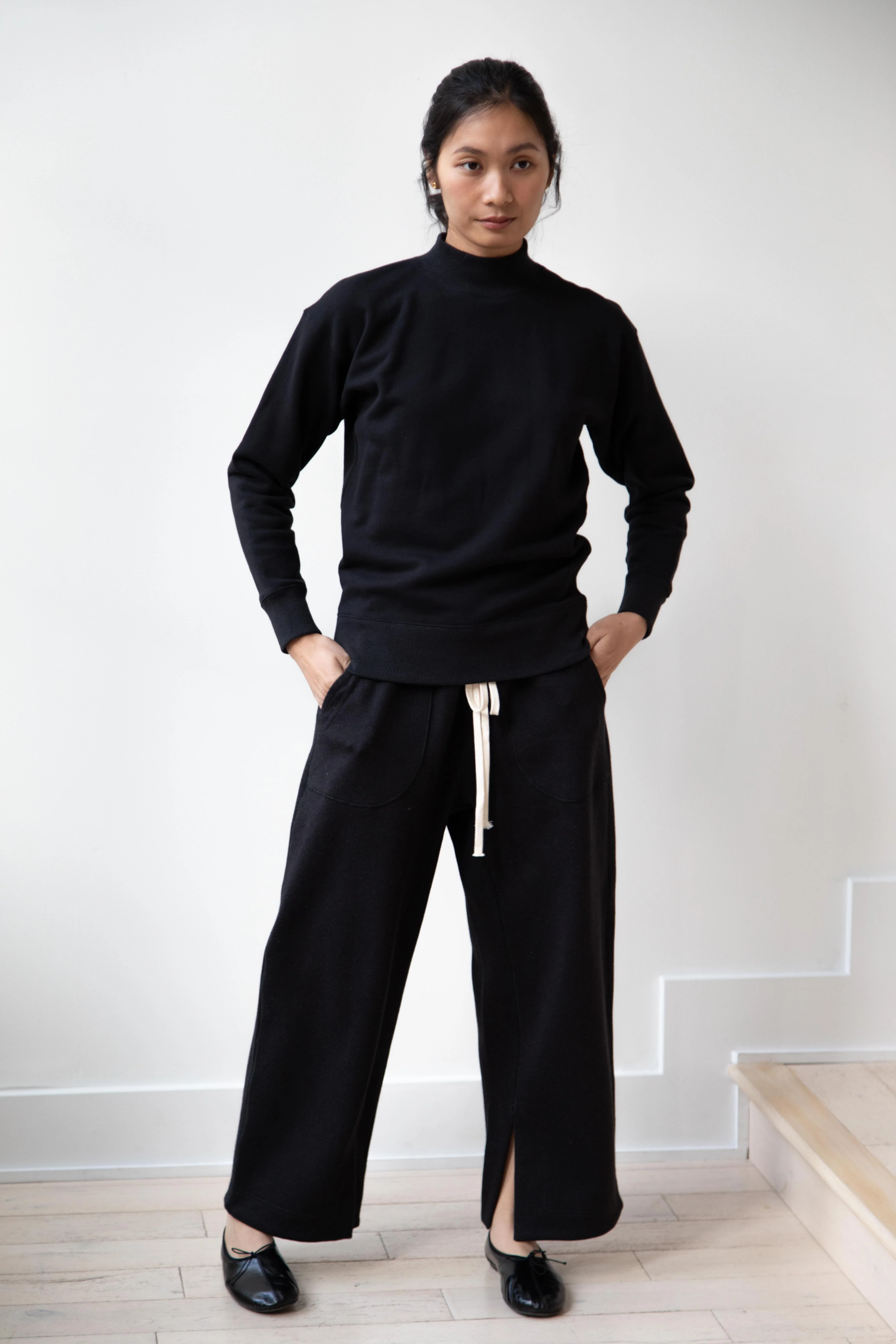 Seventyfive | Drawstring Knit Trousers in Jet - Image 12