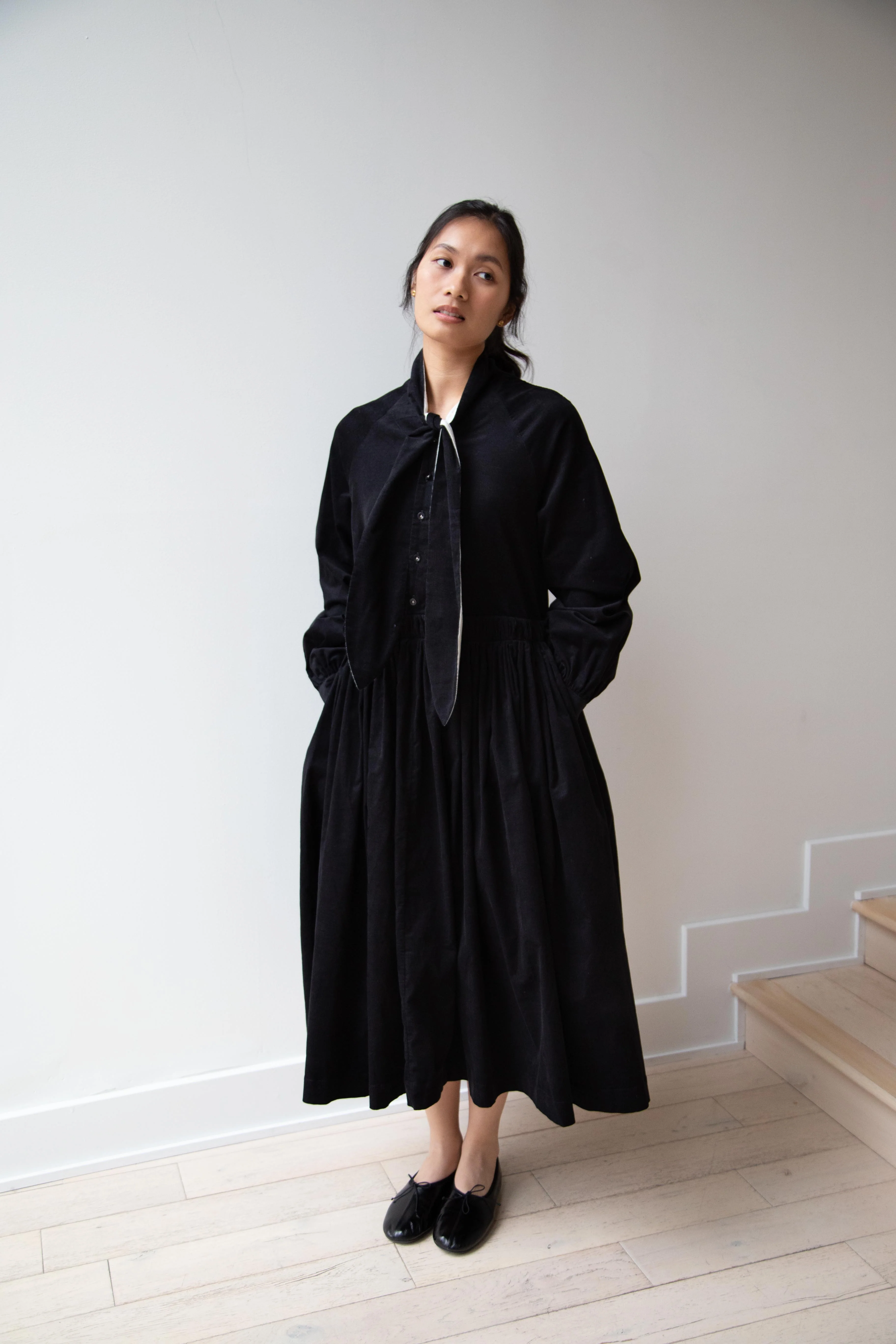 Seventyfive | Neck Tie Dress in Black - Image 6