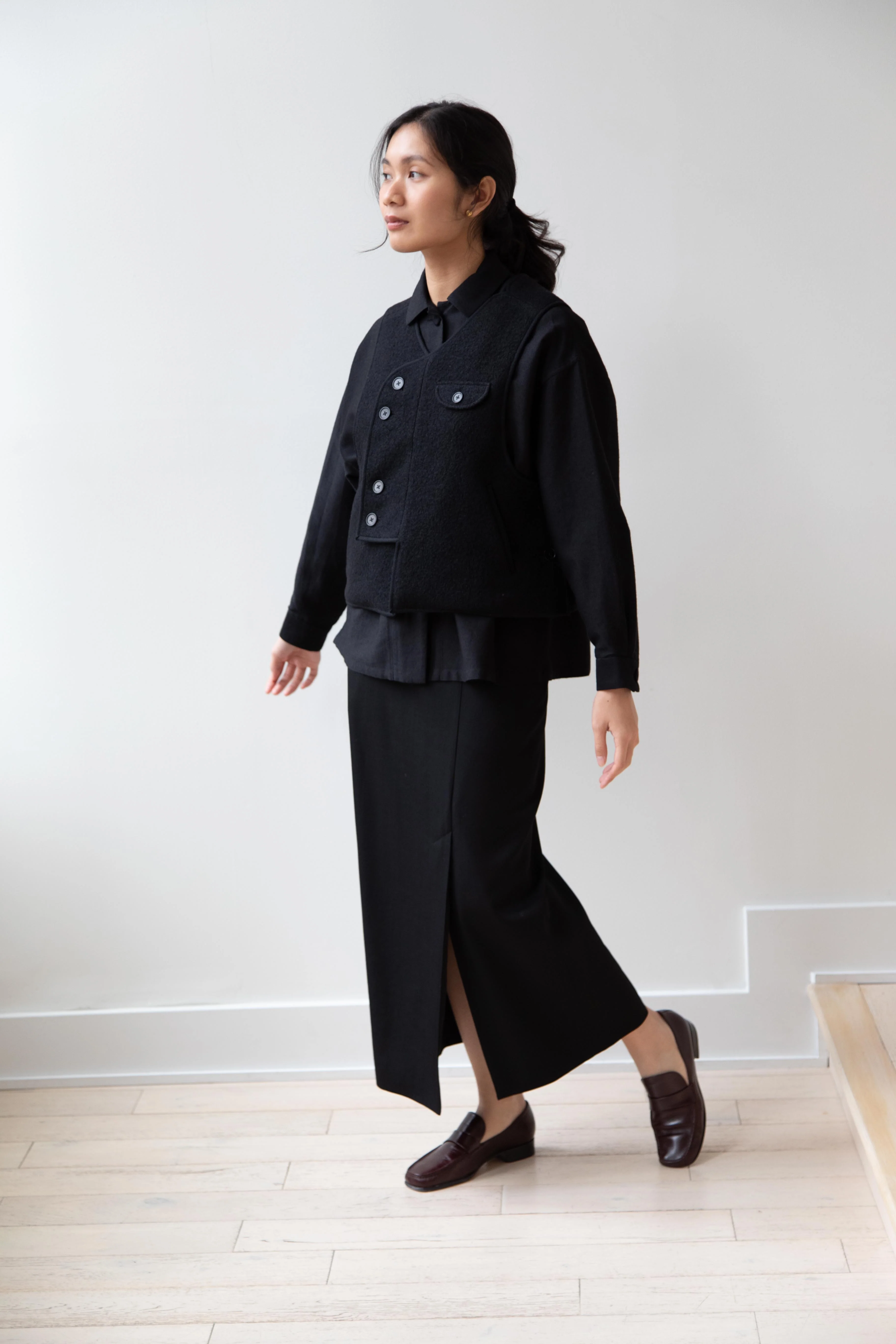 Seventyfive | Pipa Vest in Black Wool - Image 13