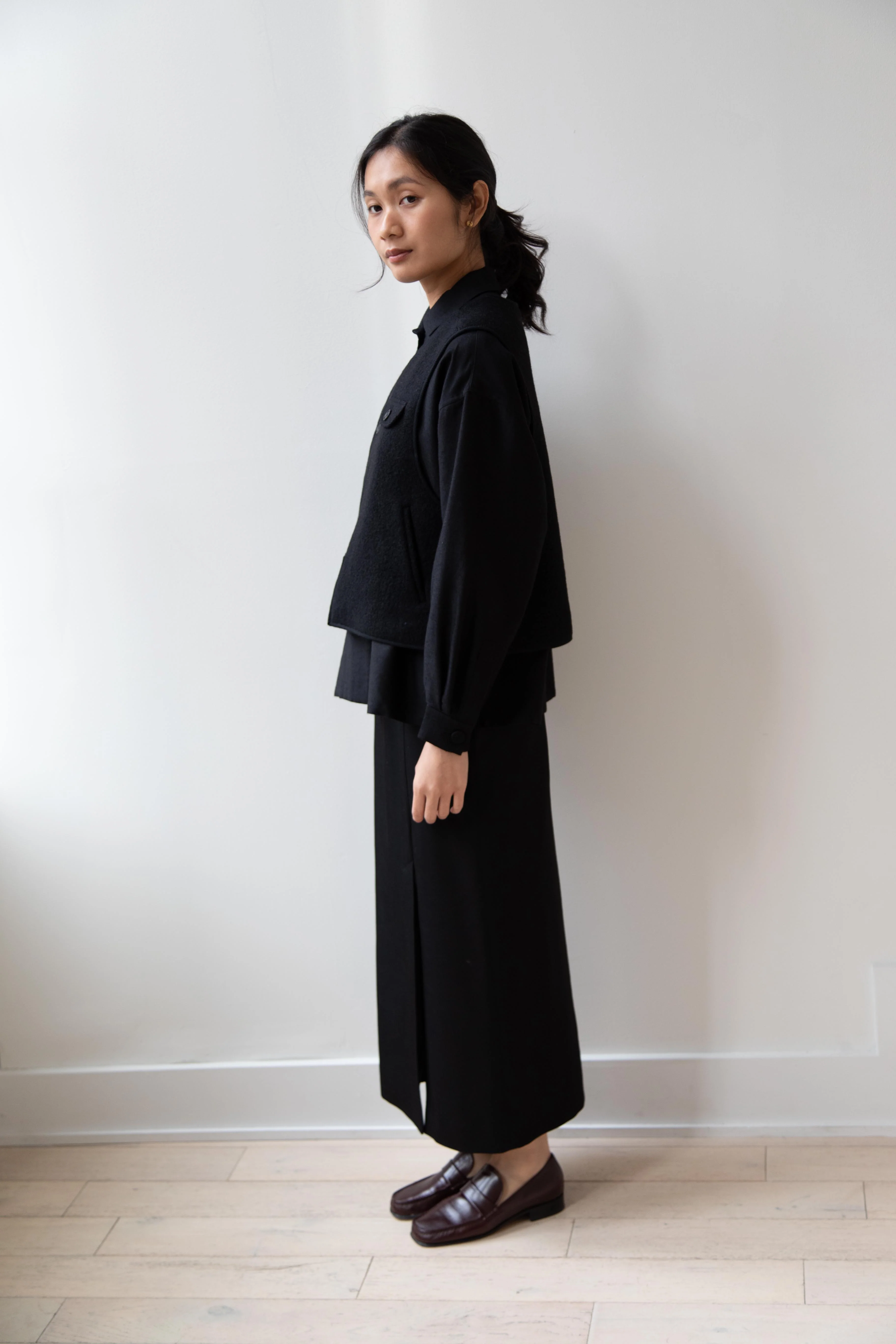 Seventyfive | Pipa Vest in Black Wool - Image 19