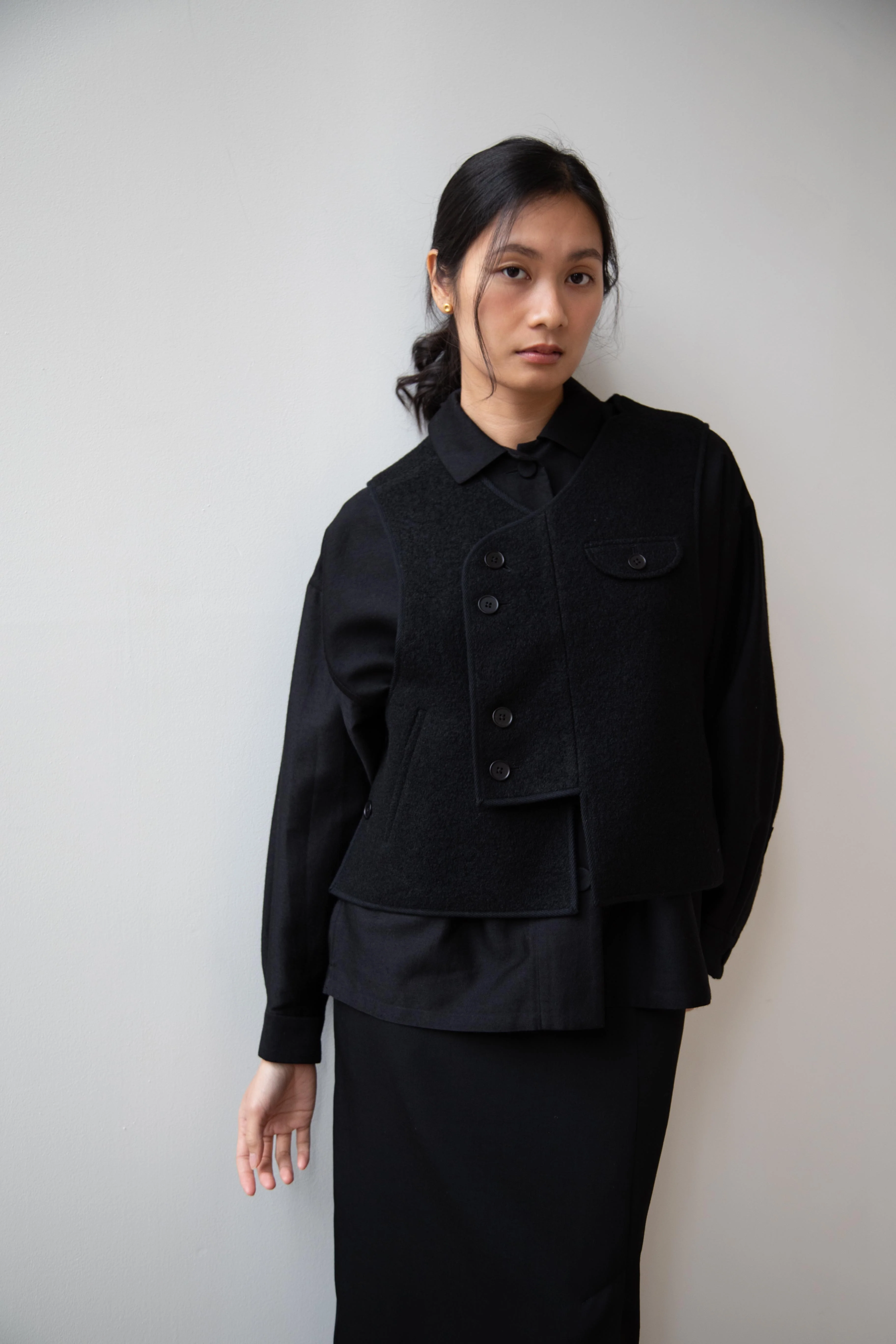 Seventyfive | Pipa Vest in Black Wool - Image 22