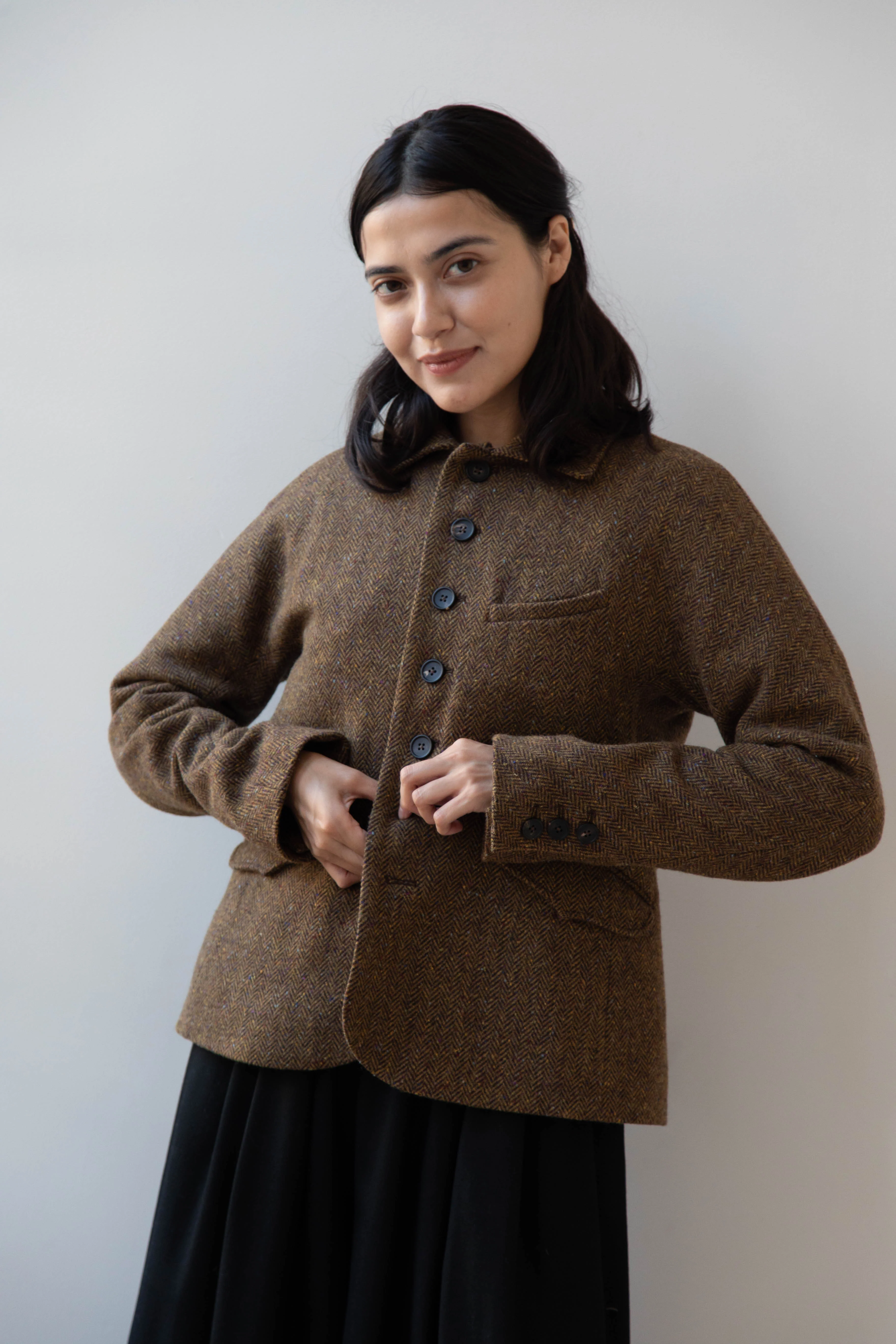 Seventyfive | Student Jacket in Herringbone Donegal - Image 24