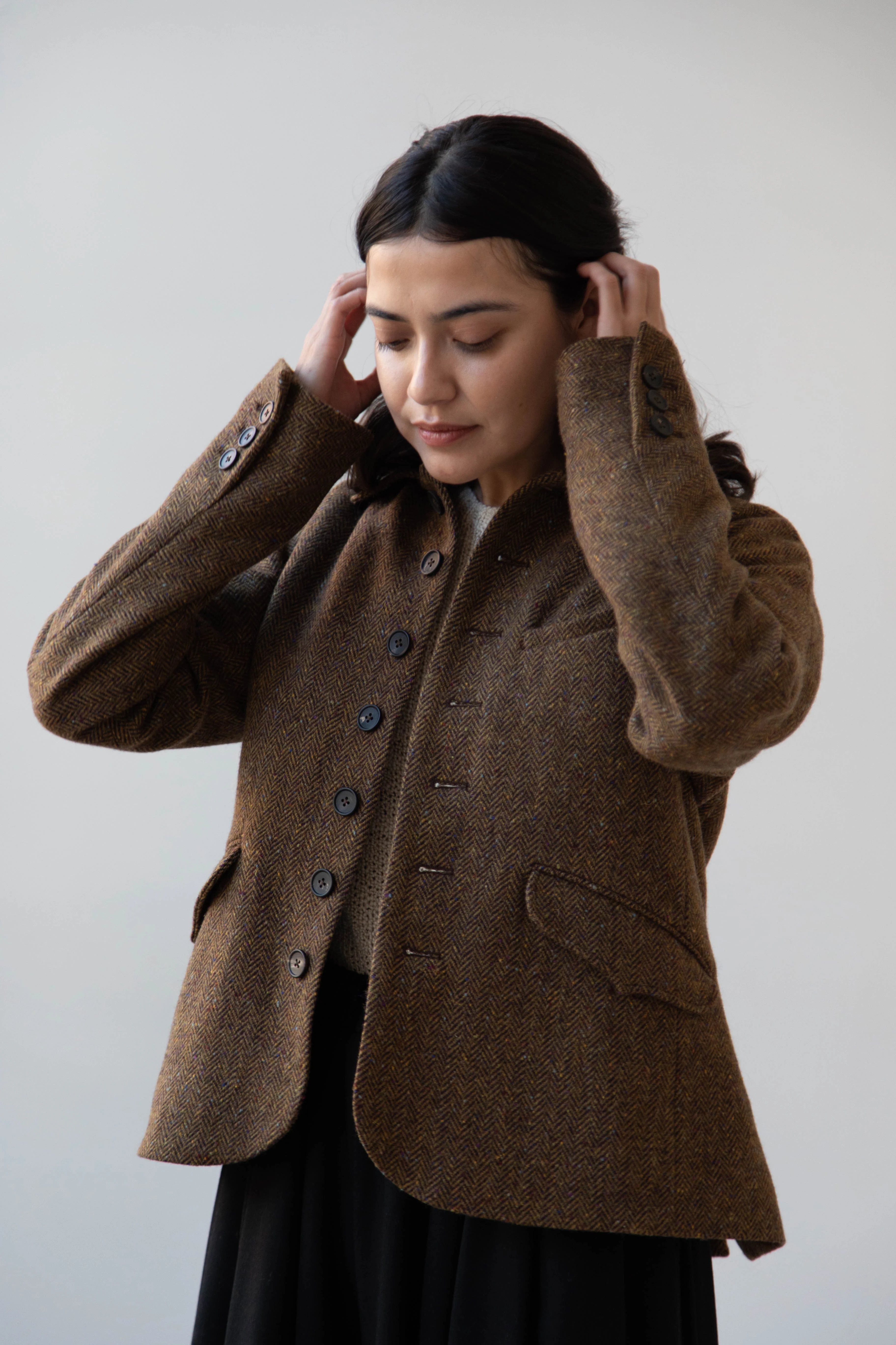 Seventyfive | Student Jacket in Herringbone Donegal - Image 6