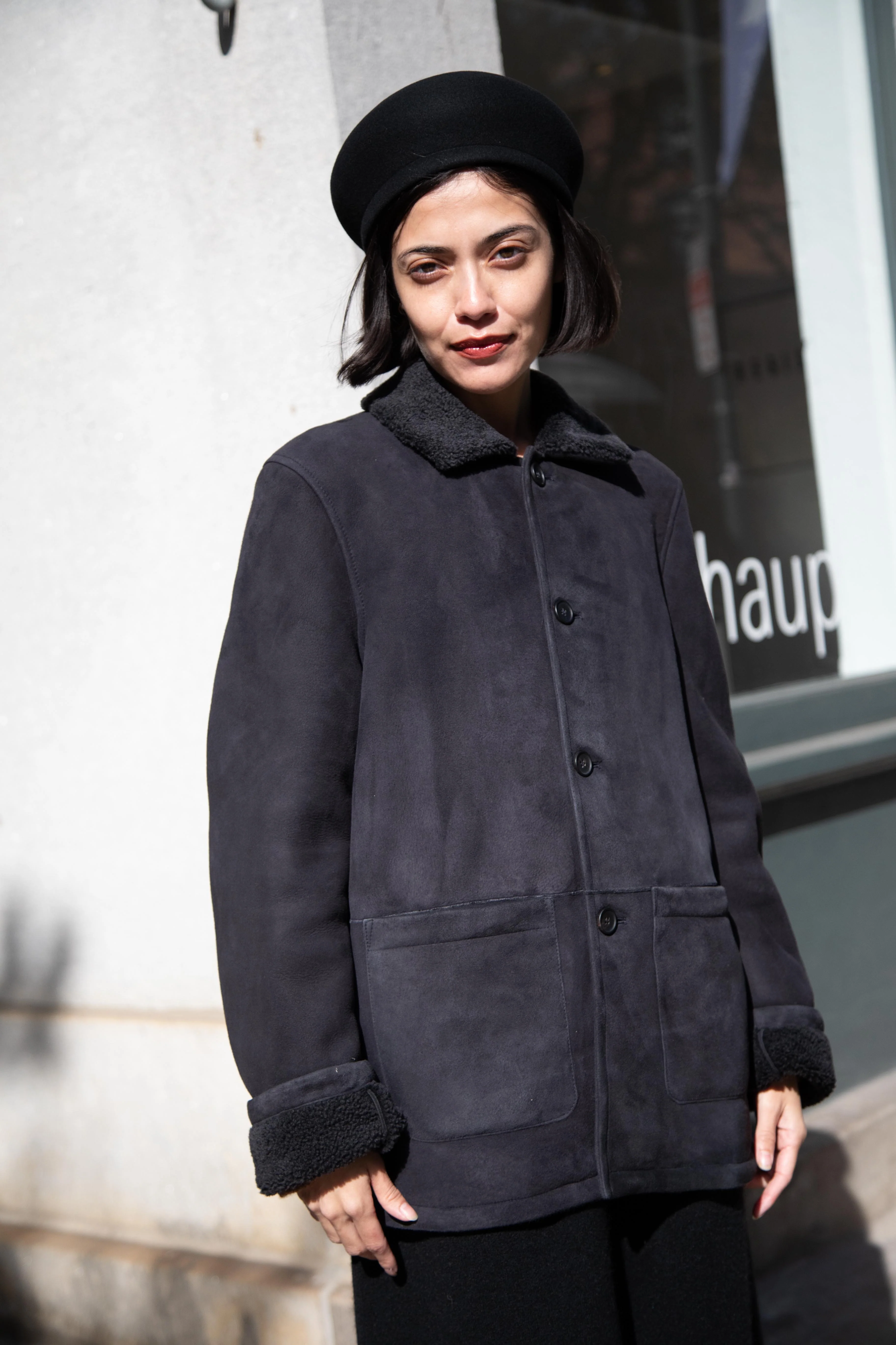 Signa 1925 | Felt Structured Beret in Black - Image 22