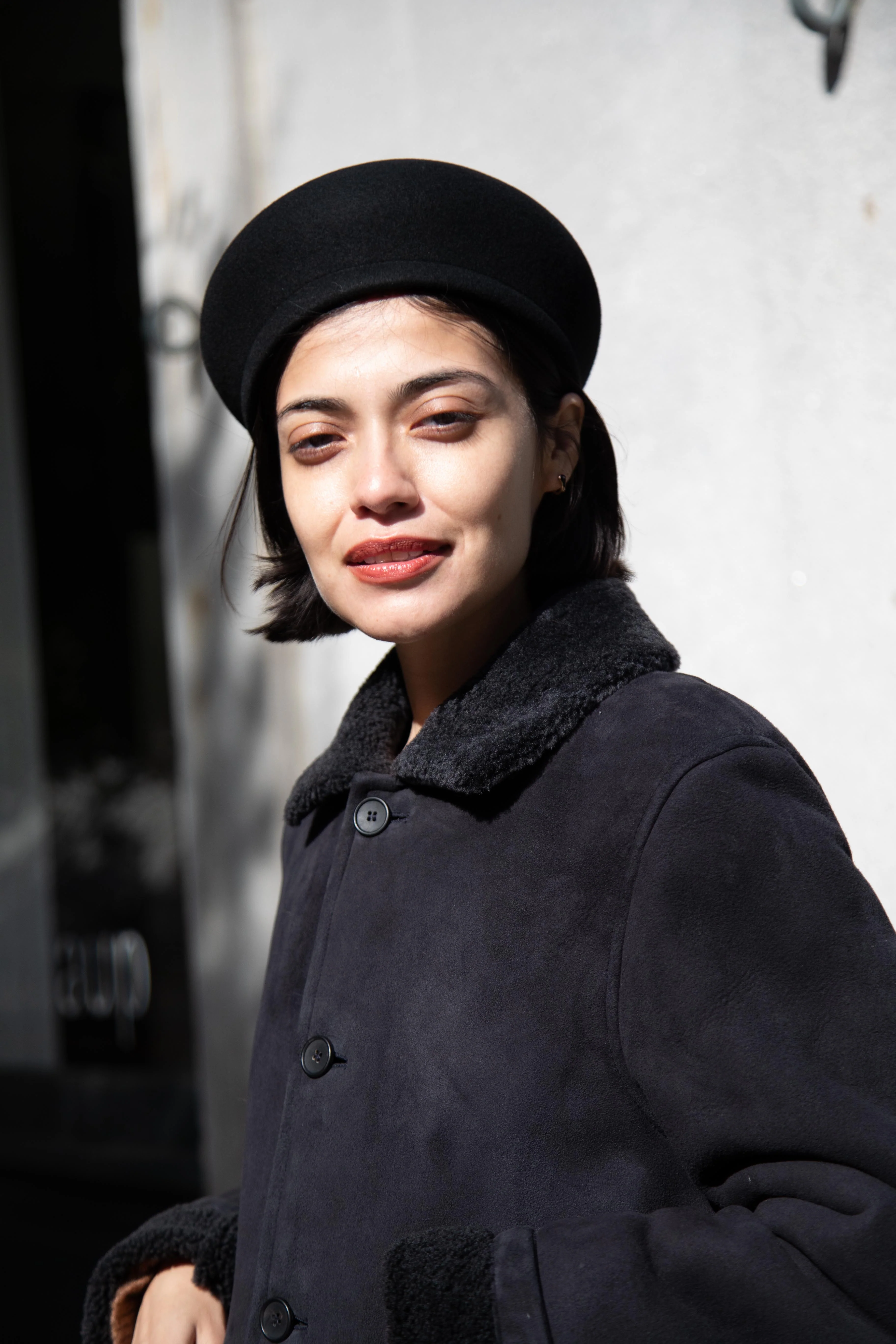 Signa 1925 | Felt Structured Beret in Black - Image 4