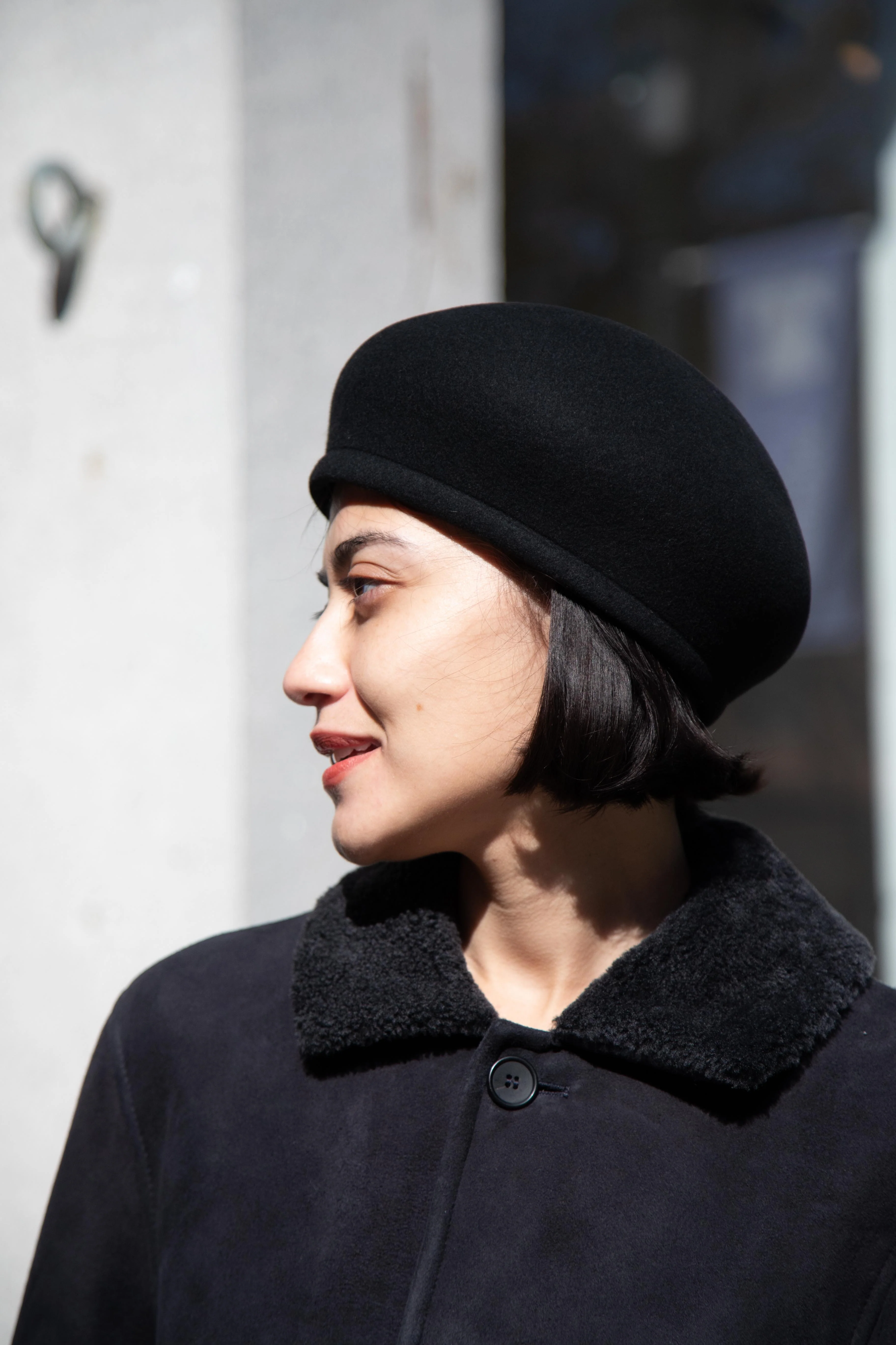 Signa 1925 | Felt Structured Beret in Black - Image 6