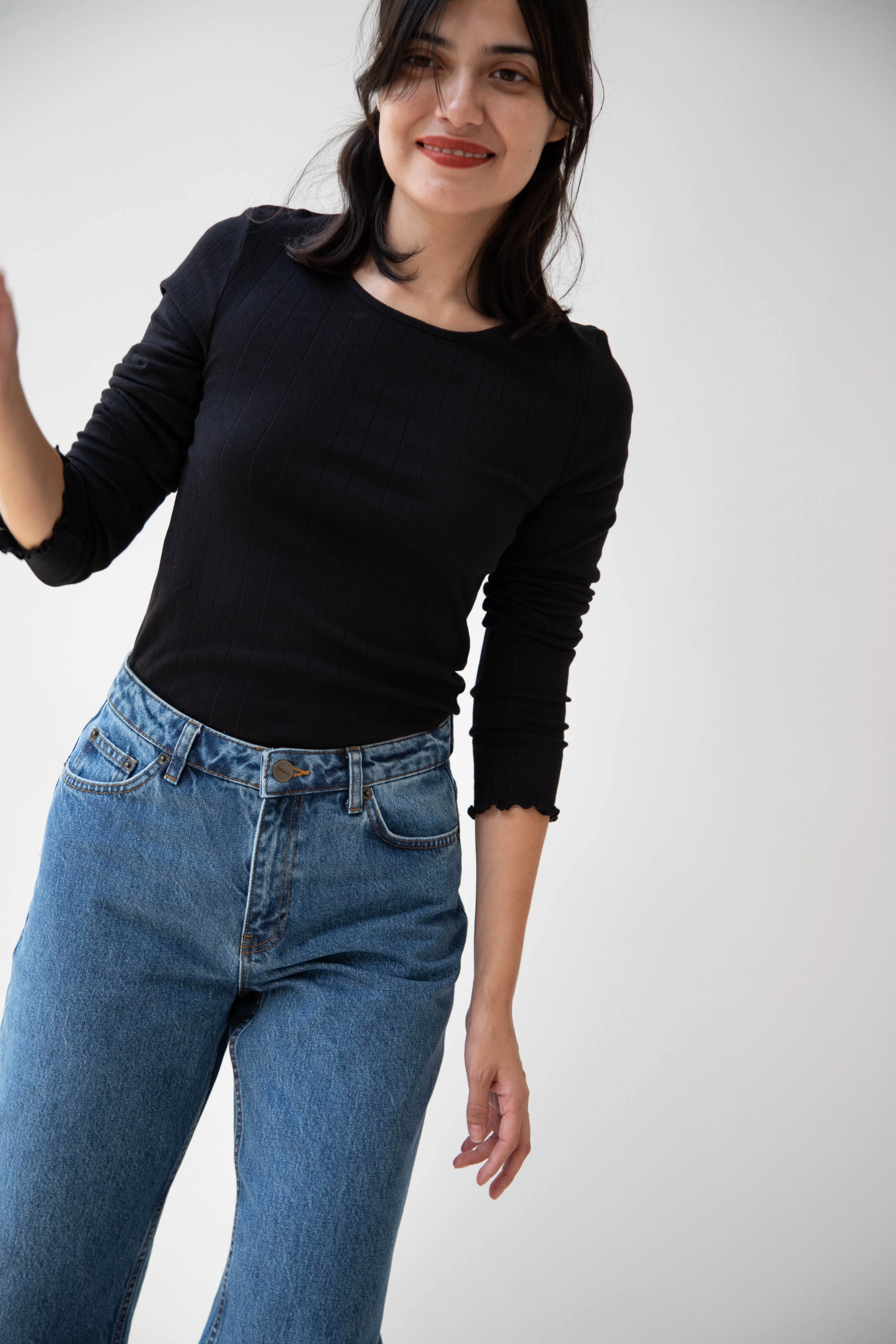 Skall | Allison Cropped Jeans in Washed Mid Blue - Image 30
