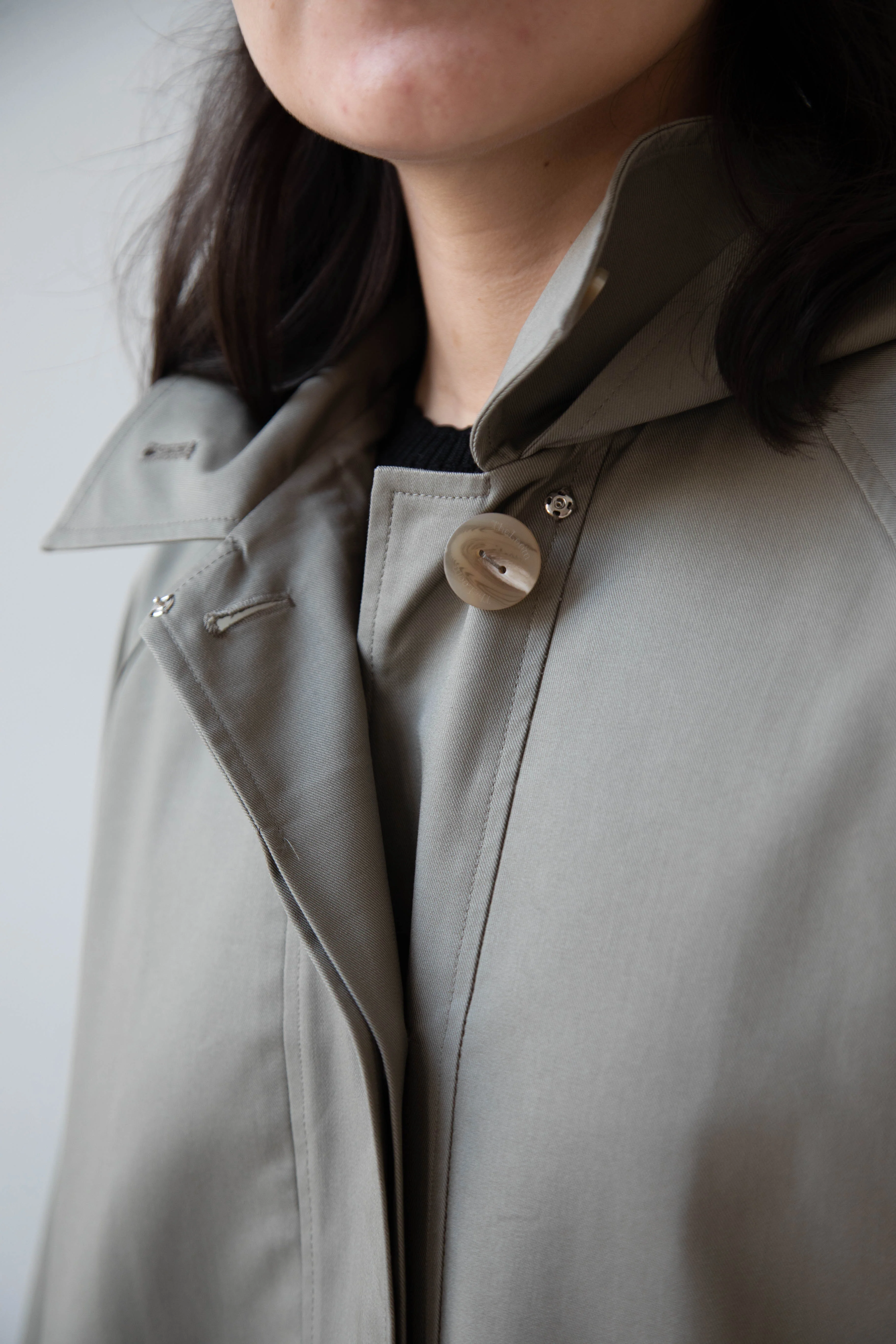 The Loom | Cotton Hooded Coat in Khaki - Image 54