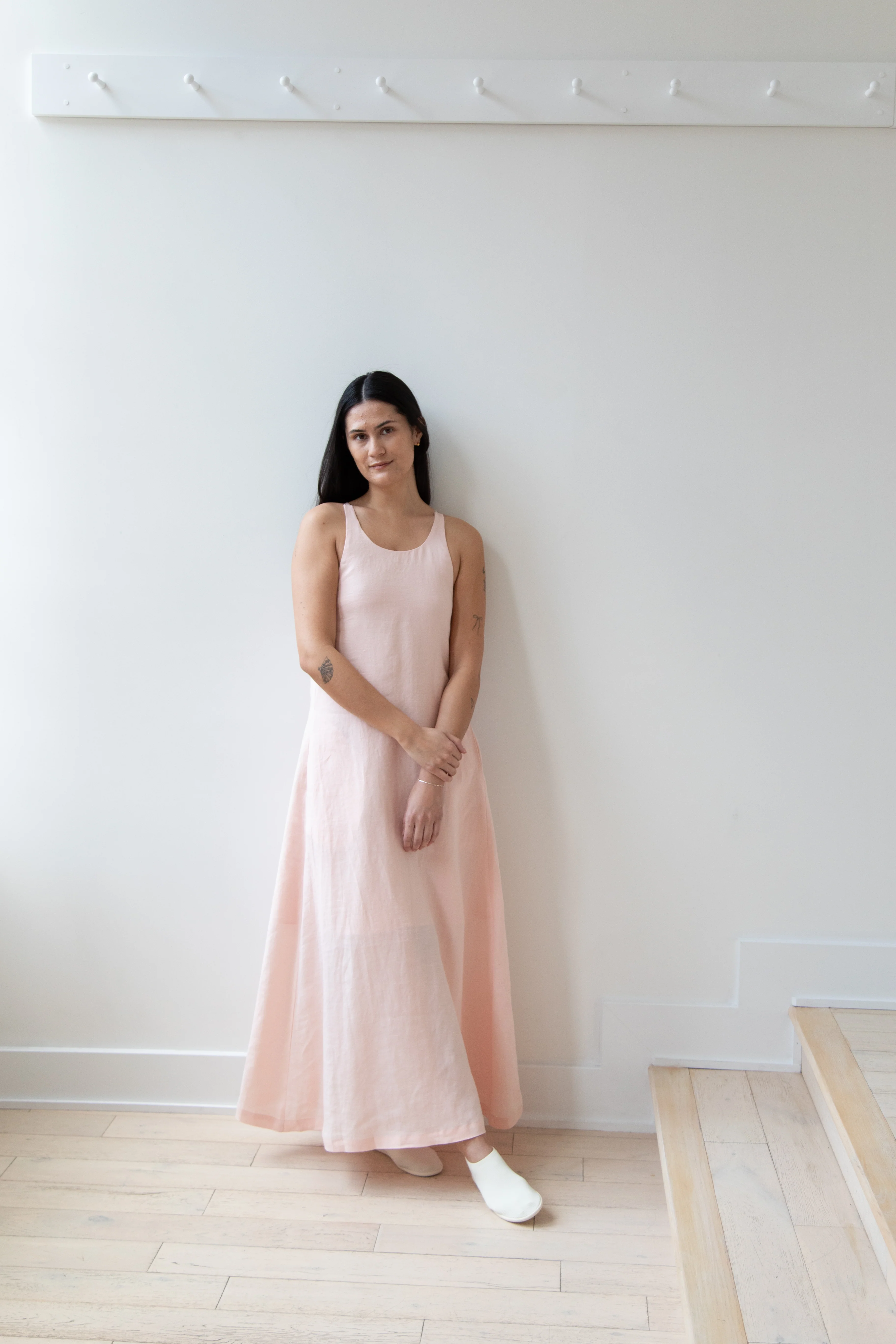 The Loom | Linen Halter Dress in Pink Linen - Image 20