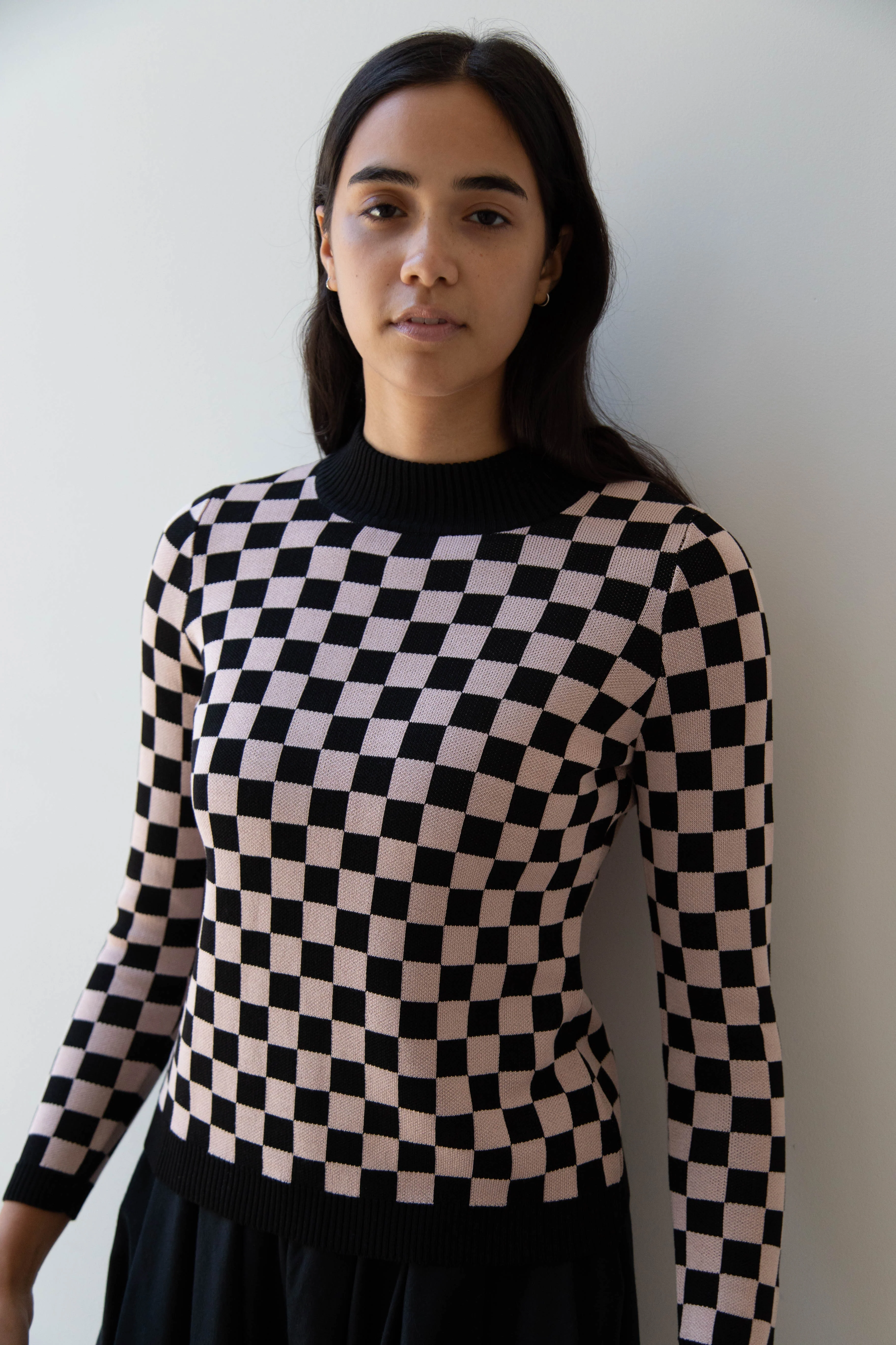 Une Heures ZouZou Silk Check Top - Image 11