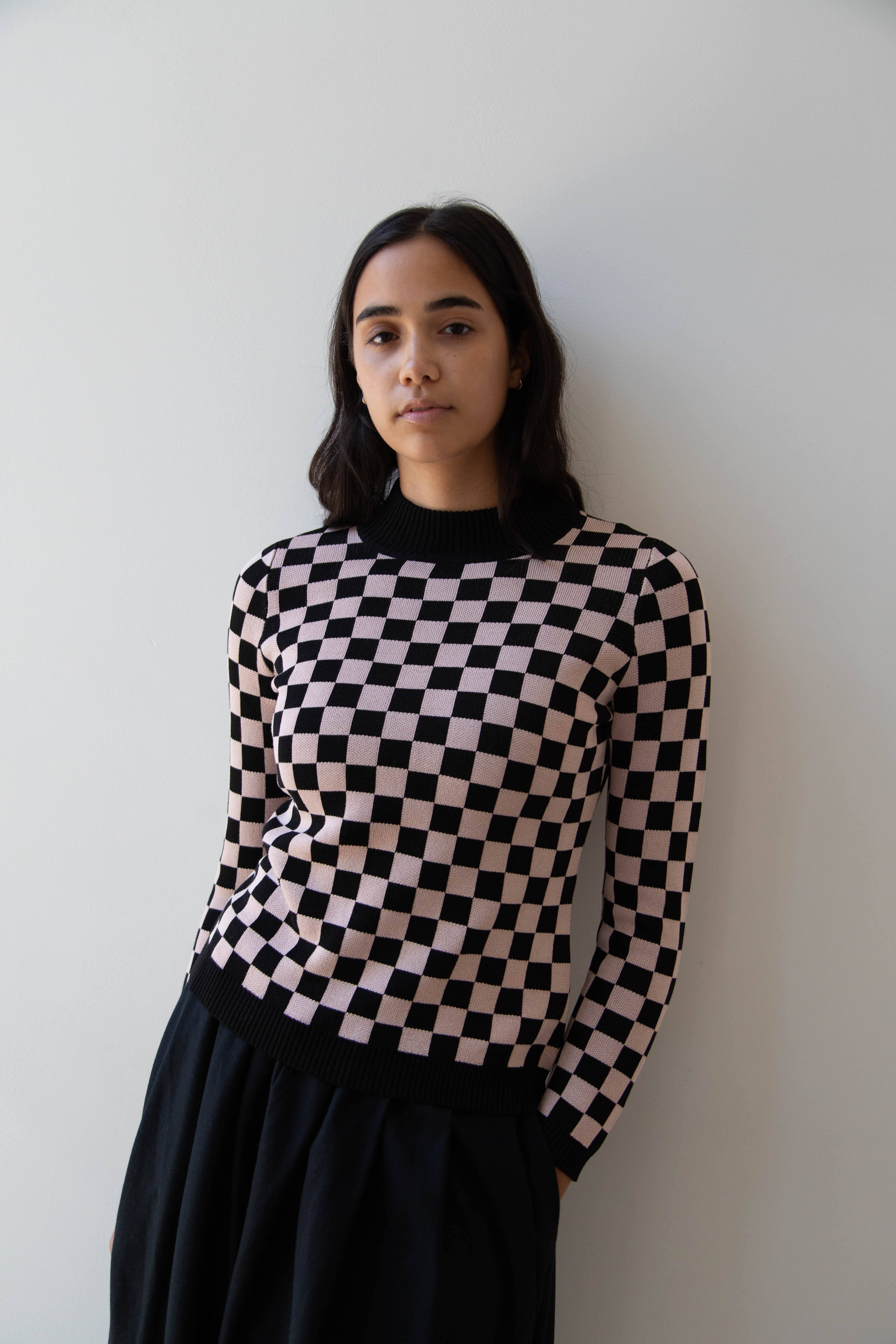 Une Heures ZouZou Silk Check Top - Image 15