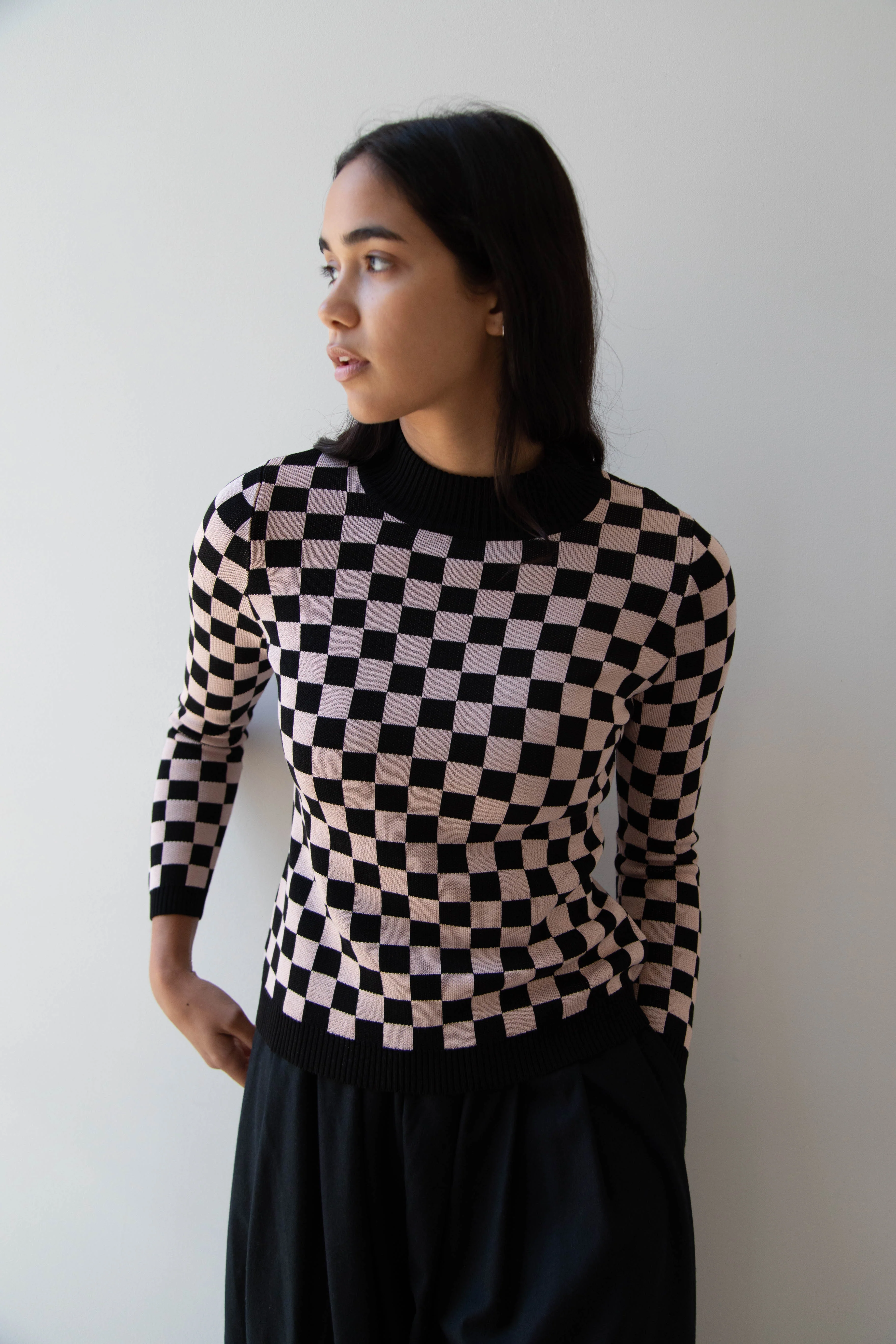 Une Heures ZouZou Silk Check Top - Image 17