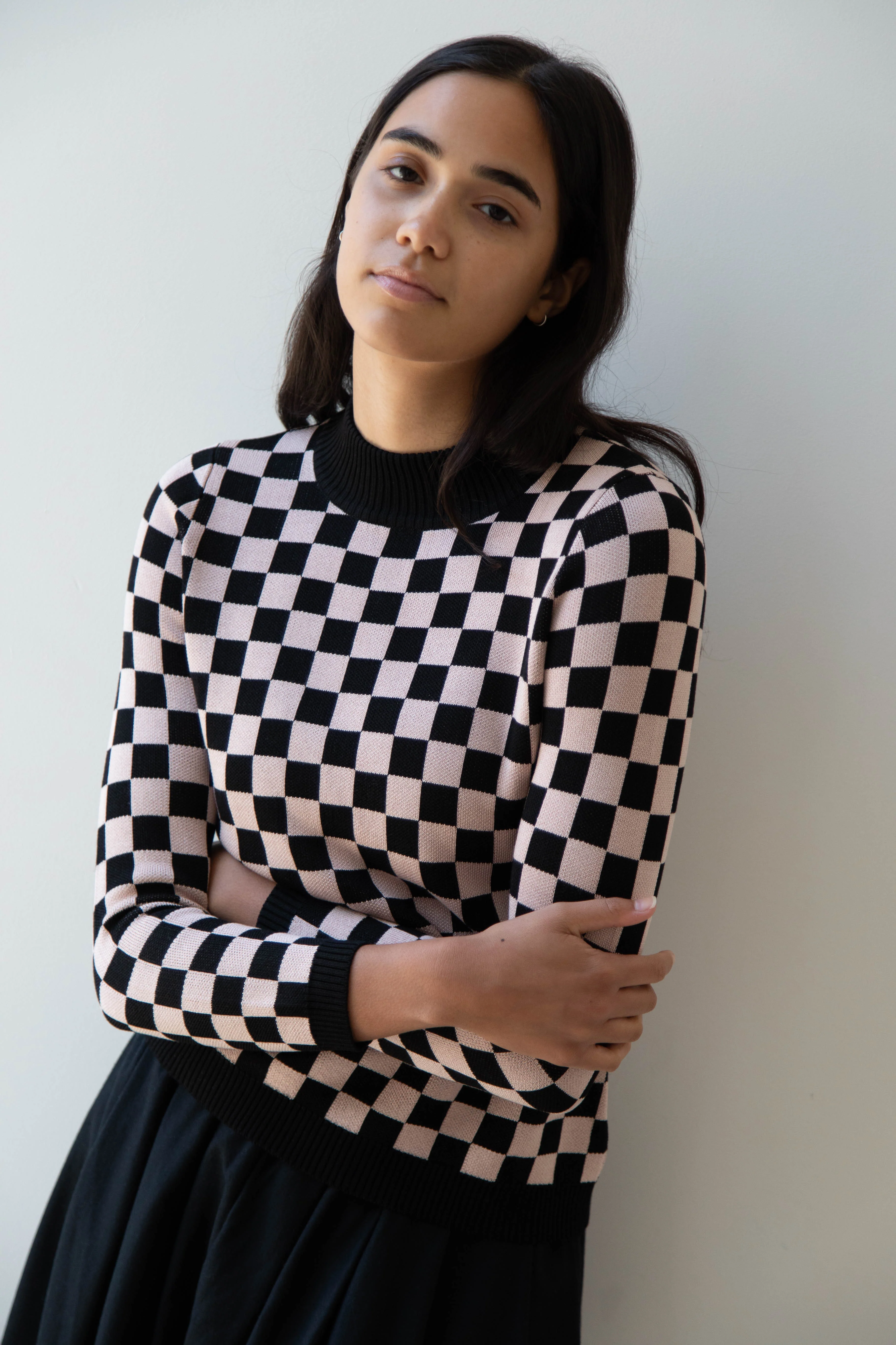 Une Heures ZouZou Silk Check Top - Image 18