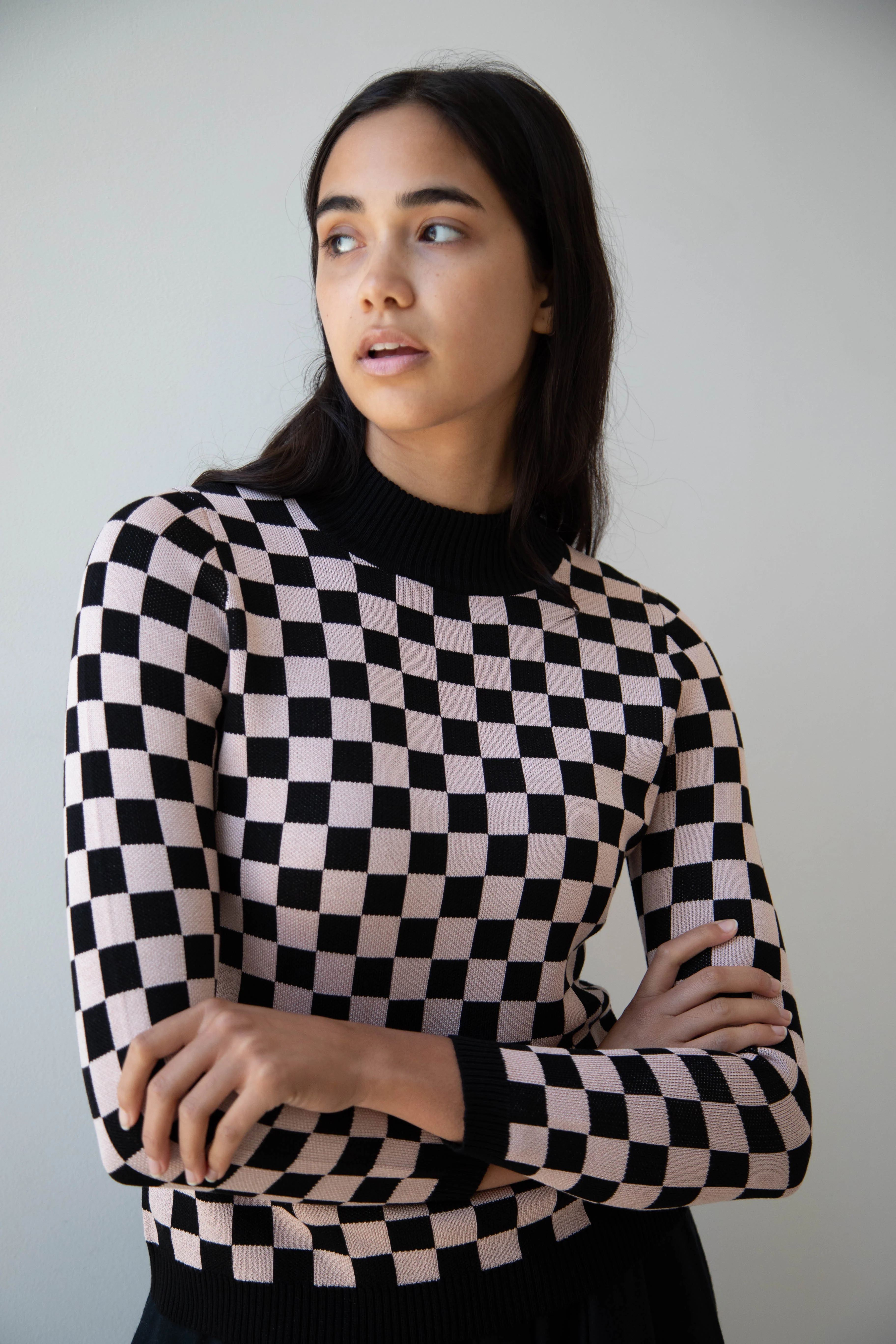 Une Heures ZouZou Silk Check Top - Image 19