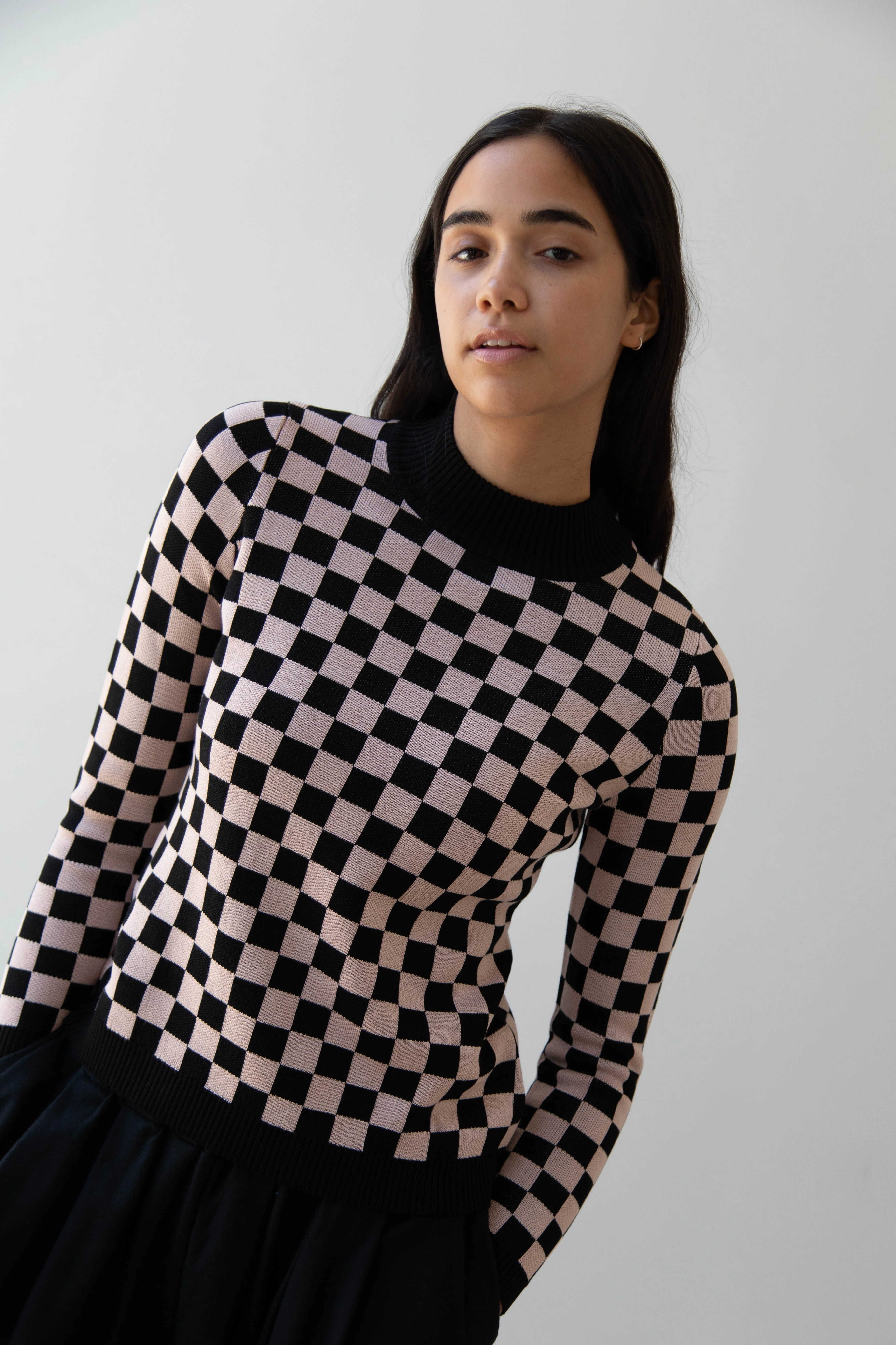 Une Heures ZouZou Silk Check Top - Image 27