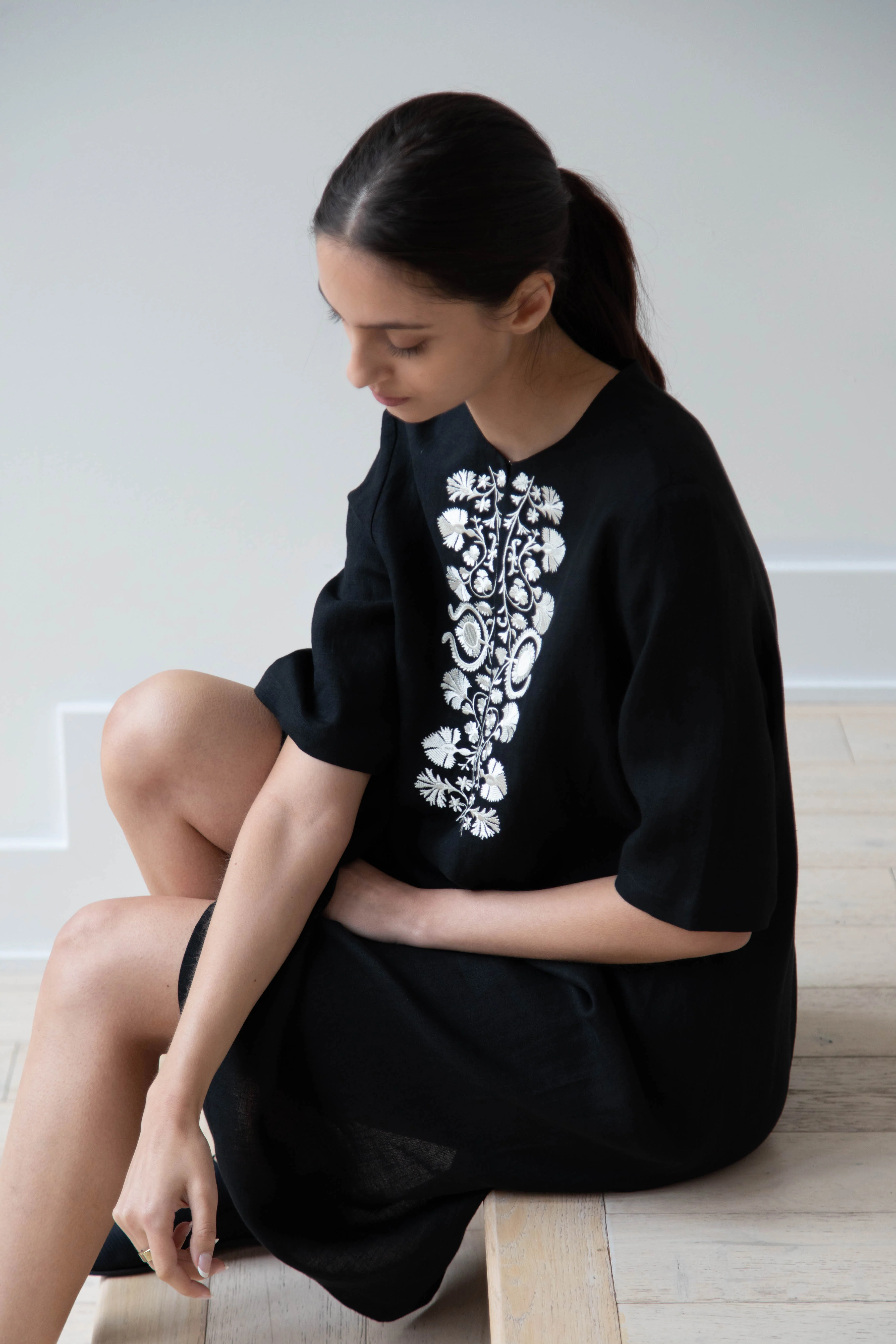 Zeus & Dione | Carnation Caftan in Black - Image 19